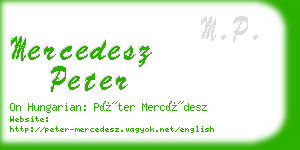 mercedesz peter business card